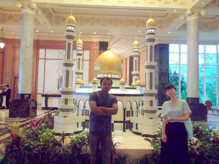 Binu and Woojin in Brunei