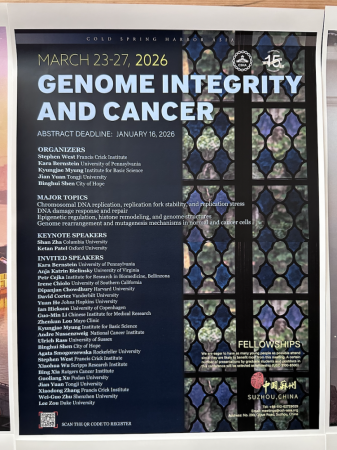 "2026 Cold Spring Harbor Asia : Genome Integrity and Cancer"